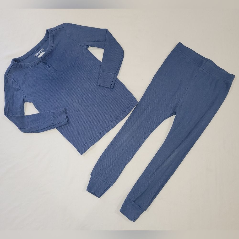 Old Navy Size 3t Navy Blue Ribbed Long Sleeve And Pants Outfit